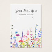 イヤリングディスプレイカード・水彩野花 (正面)