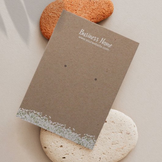 イヤリングディスプレイカード 素朴| Kraft Baby's Breath