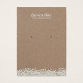 イヤリングディスプレイカード 素朴| Kraft Baby's Breath (正面)