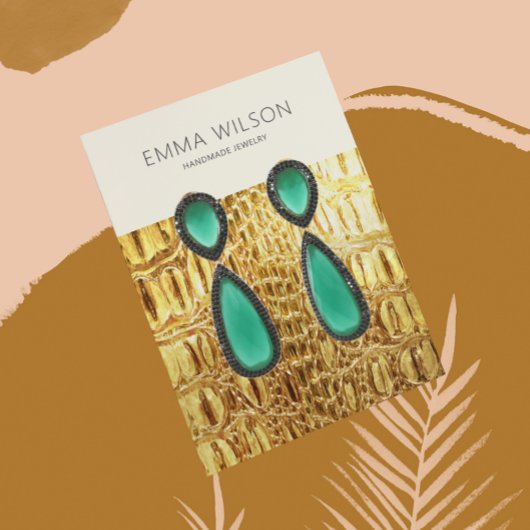 イヤリングディスプレイカード・金ゴールドレザーテクスチャ