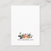 イヤリングディスプレイカード・ Boho Featherフローラ〔雄ジカの〕枝角 名刺 (裏面)