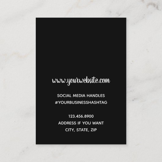 イヤリングディスプレイティール(緑がかった色)フェイクフォイル&グリッター 名刺 (裏面)