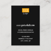 イヤリングディスプレイバラフェイク金ゴールドフォイル&グリッター 名刺 (裏面)