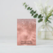 イヤリングディスプレイバラフェイク金ゴールドフォイル&グリッター 名刺 (スタンド正面)