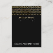 イヤリングディスプレイボヘミアン縁ど金ゴールド 名刺 (正面)