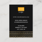 イヤリングディスプレイボヘミアン縁ど金ゴールド 名刺 (裏面)