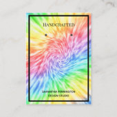 イヤリングディスプレイレインボー絞り染め名刺 名刺 (正面)