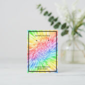 イヤリングディスプレイレインボー絞り染め名刺 名刺 (スタンド正面)