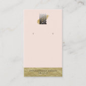 イヤリングディスプレイロゴQRコードソーシャルメディア赤面 名刺 (正面)