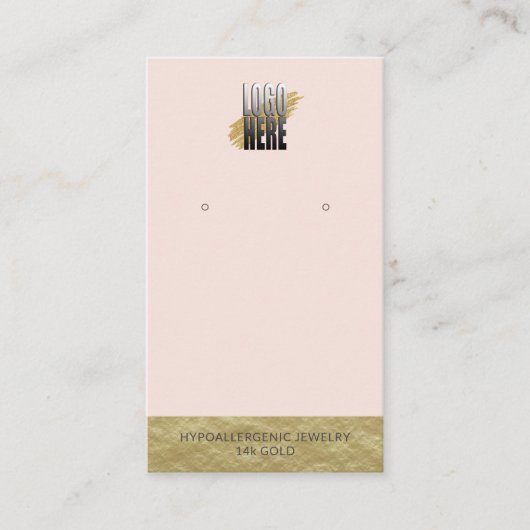 イヤリングディスプレイロゴQRコードソーシャルメディア赤面 名刺 (正面)