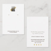 イヤリングディスプレイ追加ロゴSNSホワイト 名刺 (正面/裏面)