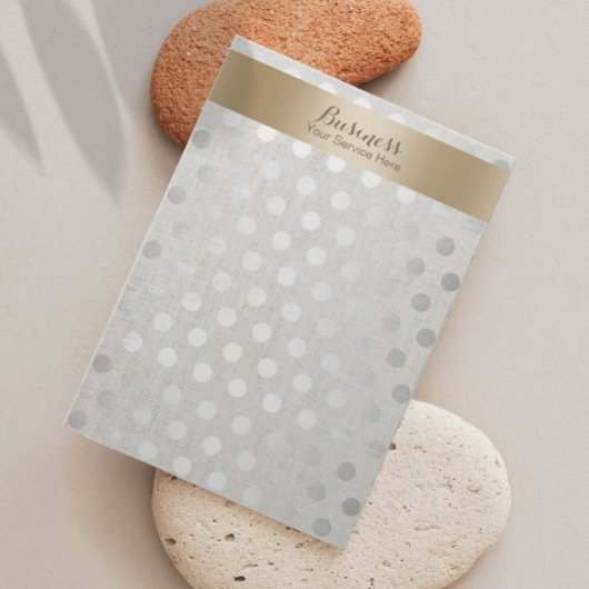 イヤリングディスプレイ金ゴールド&シルバードットクラッシリーリネン