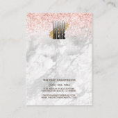 イヤリングディスプレイ3ペアバラ金ゴールドグリッター大理石 名刺 (裏面)