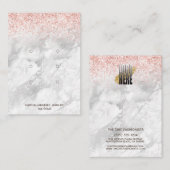 イヤリングディスプレイ3ペアバラ金ゴールドグリッター大理石 名刺 (正面/裏面)