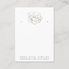 *～*イヤリングディスプレイQRシルバーグリッターフラワーバス 名刺