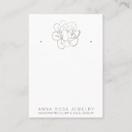 *～*イヤリングディスプレイQRシルバーグリッターフラワーバス 名刺