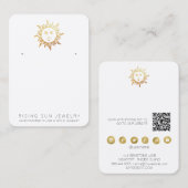 *～*イヤリングディスプレイSun QRソーシャルメディアアイコン 名刺 (正面/裏面)