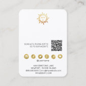 *～*イヤリングディスプレイSun QRソーシャルメディアブラックブッシ 名刺 (裏面)