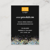 イヤリングディスプレフェイクイ虹色メタグリッター 名刺 (裏面)