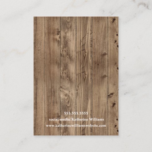 イヤリングディスプレ素朴イ|木材・ブルゴーニュ水彩 名刺 (裏面)