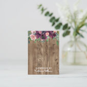 イヤリングディスプレ素朴イ|木材・ブルゴーニュ水彩 名刺 (スタンド正面)