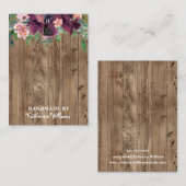 イヤリングディスプレ素朴イ|木材・ブルゴーニュ水彩 名刺 (正面/裏面)