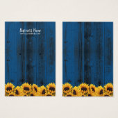 イヤリングディスプ素朴レイひまわりネイビーブルーウッド (正面&裏面)