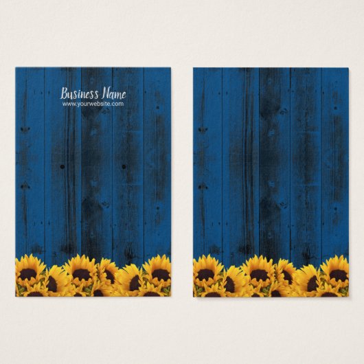 イヤリングディスプ素朴レイひまわりネイビーブルーウッド (正面&裏面)