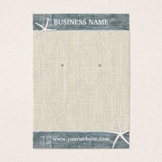 イヤリングディスプ素朴レイラップ&ウッドスターフィッシュ (正面)