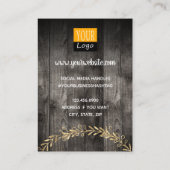 イヤリングディスプ素朴レイ木工職人の製品カード 名刺 (裏面)