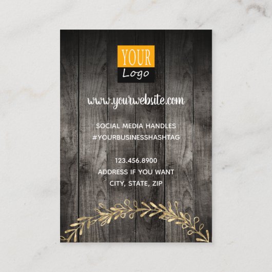 イヤリングディスプ素朴レイ木工職人の製品カード 名刺 (裏面)