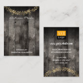 イヤリングディスプ素朴レイ木工職人の製品カード 名刺 (正面/裏面)