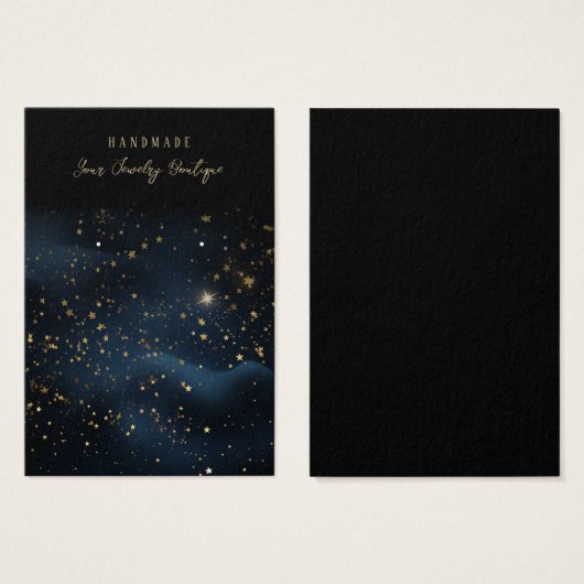 イヤリングナイトスカイスタージュエリーディスプレイカード (正面&裏面)