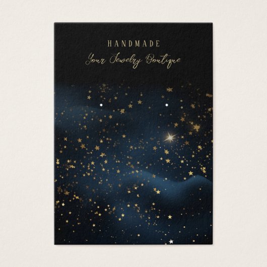 イヤリングナイトスカイスタージュエリーディスプレイカード (正面)