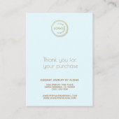 イヤリングネックレスディスプレイロゴブルービジネスカード 名刺 (裏面)