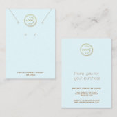 イヤリングネックレスディスプレイロゴブルービジネスカード 名刺 (正面/裏面)