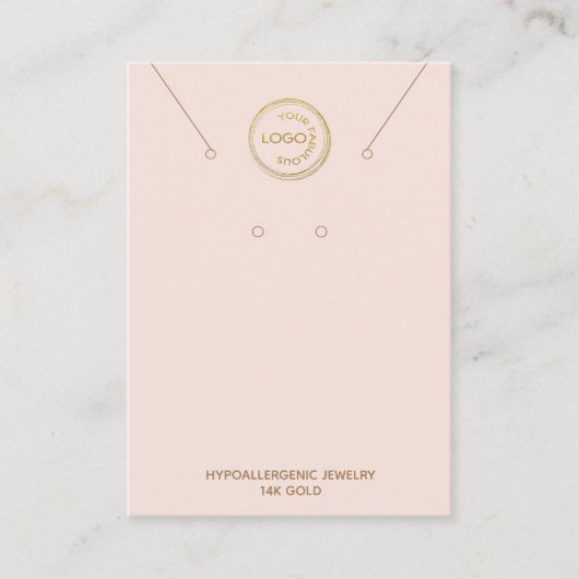 イヤリングネックレスディスプレイロゴ赤面名刺 名刺 (正面)