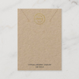 イヤリングネックレス表示ロゴクラフト名刺 名刺