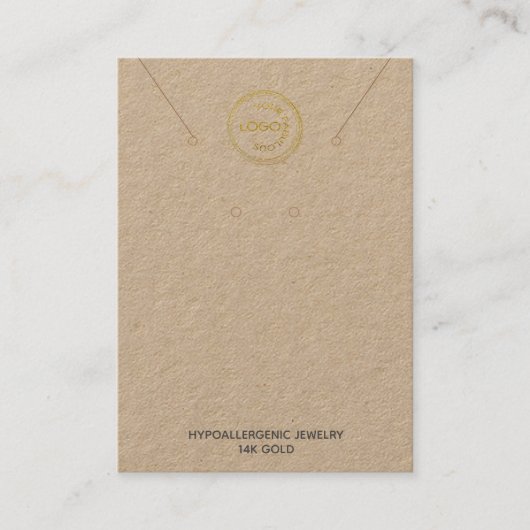 イヤリングネックレス表示ロゴクラフト名刺 名刺 (正面)