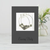 イヤリングパーティの招待状 招待状 (スタンド正面)