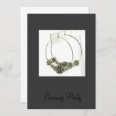 イヤリングパーティの招待状 招待状 (正面/裏面)