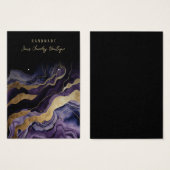 イヤリングパープル金ゴールドゲートジュエリーディスプレイカード (正面&裏面)