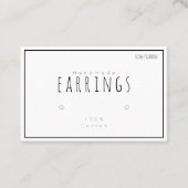 イヤリングホルダーに名刺の名刺を表示する 名刺 (正面)