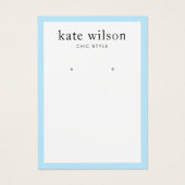 イヤリングホルダーパステル縁どブルー (正面)