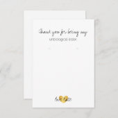 イヤリングホルダー/サンキューカード-ハートグラム金ゴールド サンキューカード (正面/裏面)