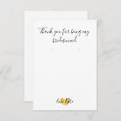 イヤリングホルダー/サンキューカード-ハートグラム金ゴールド 招待状 (正面/裏面)