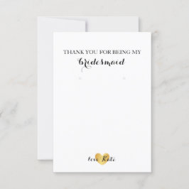 イヤリングホルダー/サンキューカード-ハートグラム金ゴールド 招待状