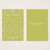 イヤリングホルダー – 名刺オリーブグリーン (正面&裏面)