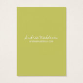 イヤリングホルダー – 名刺オリーブグリーン (裏面)