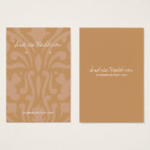 イヤリングホルダー – 名刺タンブラウン (正面&裏面)